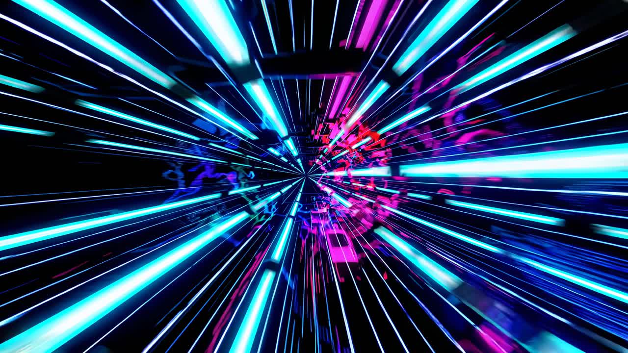 túnel de velocidad de neón