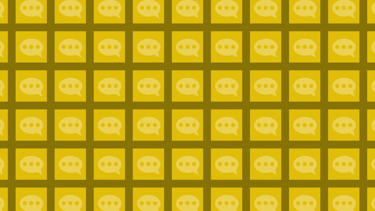 Gold Chat Bubbles Pattern