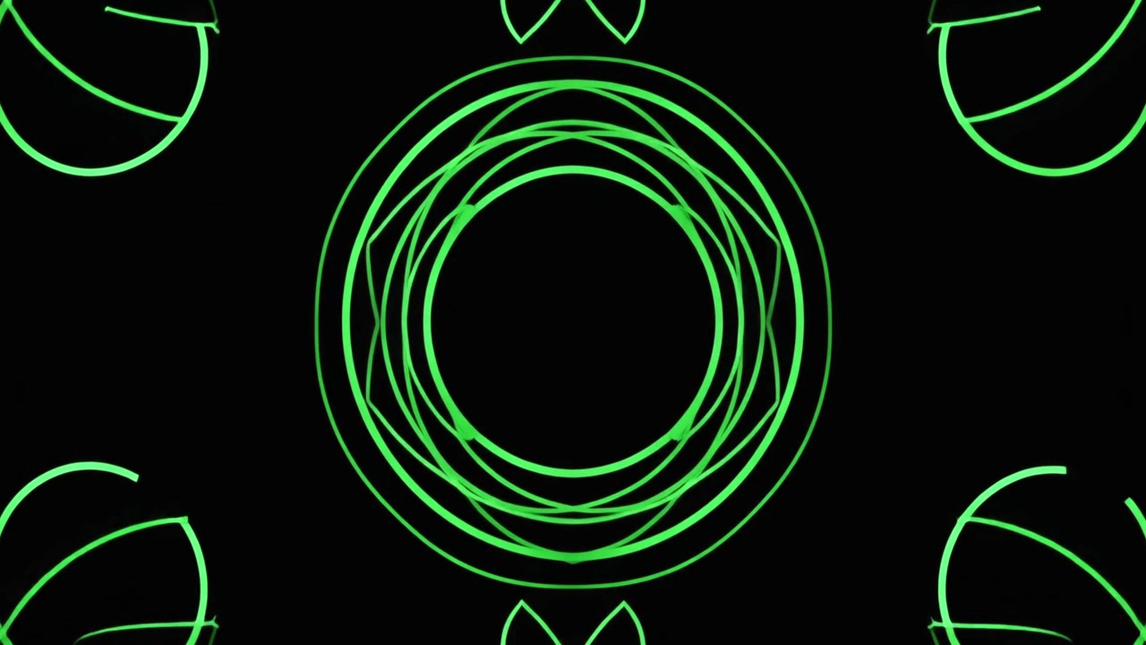 Abstract Green Circular Motion Graphics Animation