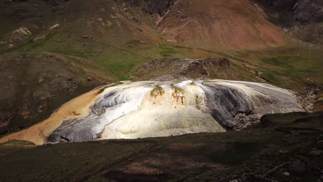 landscape in ayacucho with a sediment formation in peru