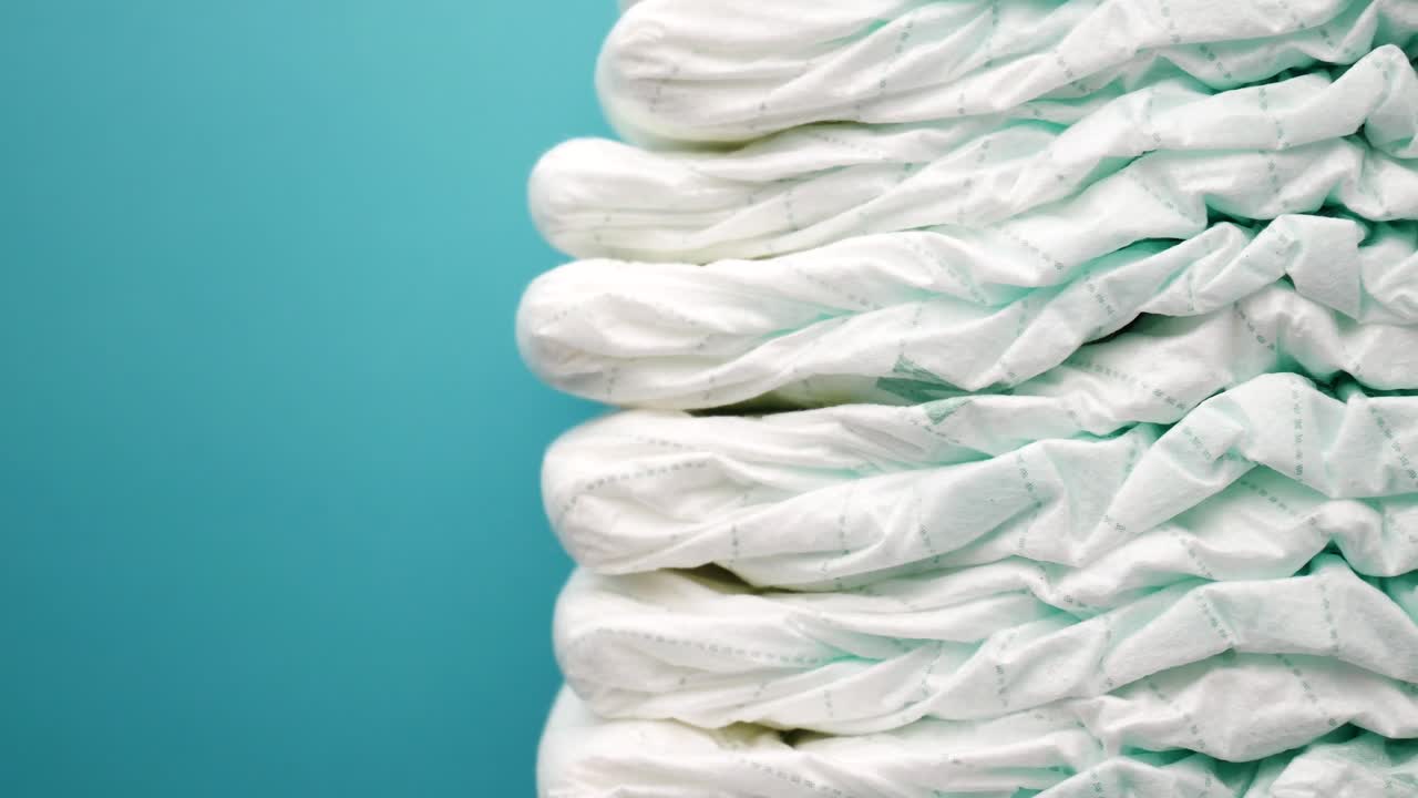 una pila de pañales para bebés