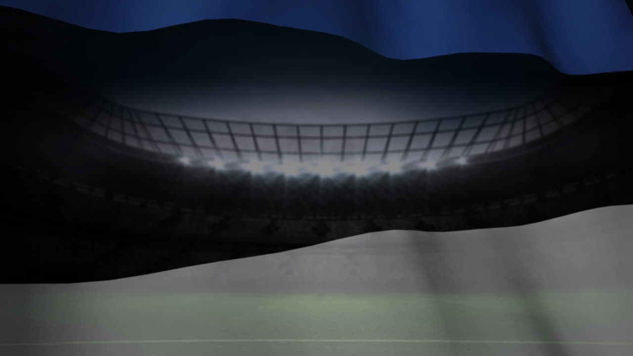 에스토니아  ⁇ 발 이 완전 한 경기장 앞 에서 흔들리고 있다