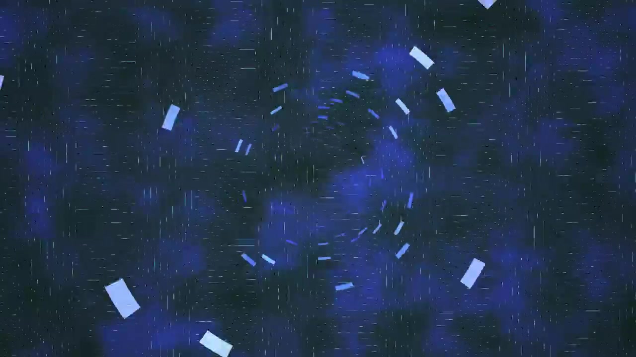 Abstracte Bewegende Achtergrond met Roterende Witte Rechthoeken in Blauwe Ruimte