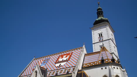 Iglesia-De-San-Marcos-En-Zagreb,-Croacia