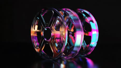 colorful 3d film reel