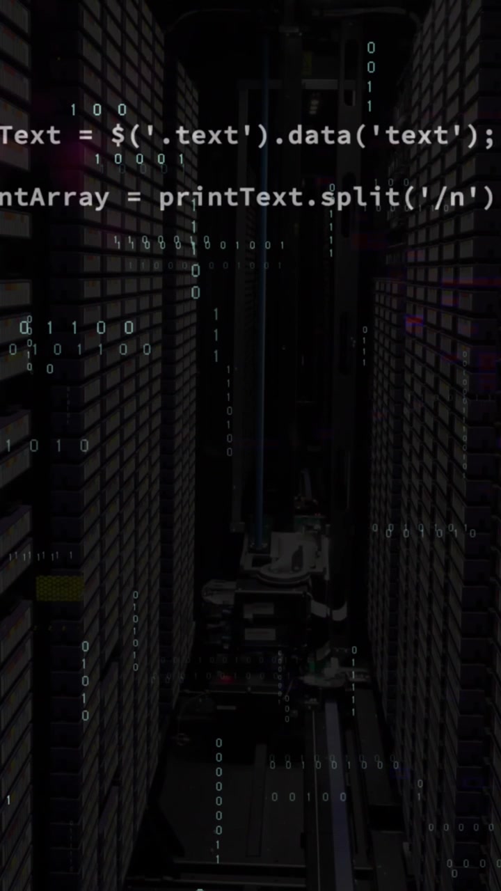 Animation of data processing over server room