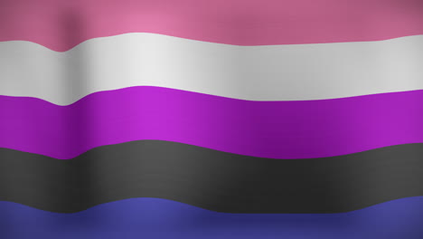 animación de la bandera lgbt con colores fluidos de género ondeando