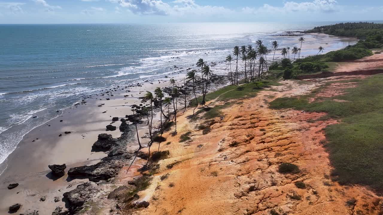 Lagoinha Strand ved Paraipaba i Ceara, Brasilien. Strandhorisont. Naturlandskab. Sommerrejse. Lagoinha Strand ved Paraipaba i Ceara, Brasilien. Tropisk landskab