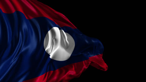agitando la bandera de laos