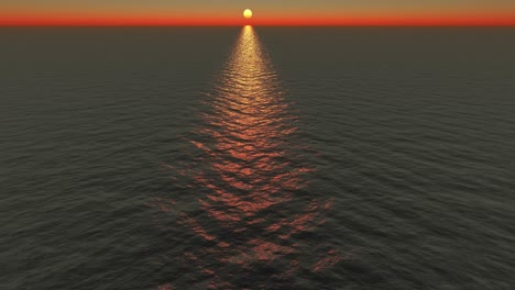 puesta de sol sobre el océano