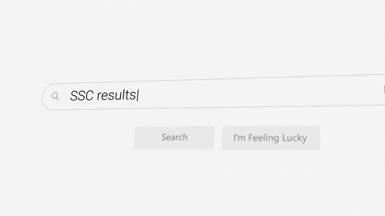 Searching for SSC results on Internet browser