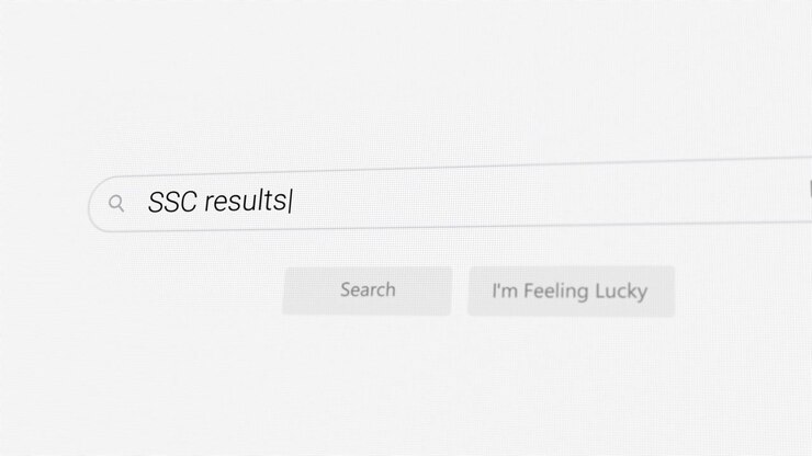 Searching for SSC results on Internet browser