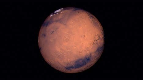 la rotación del planeta rojo de marte en un bucle sin fisuras