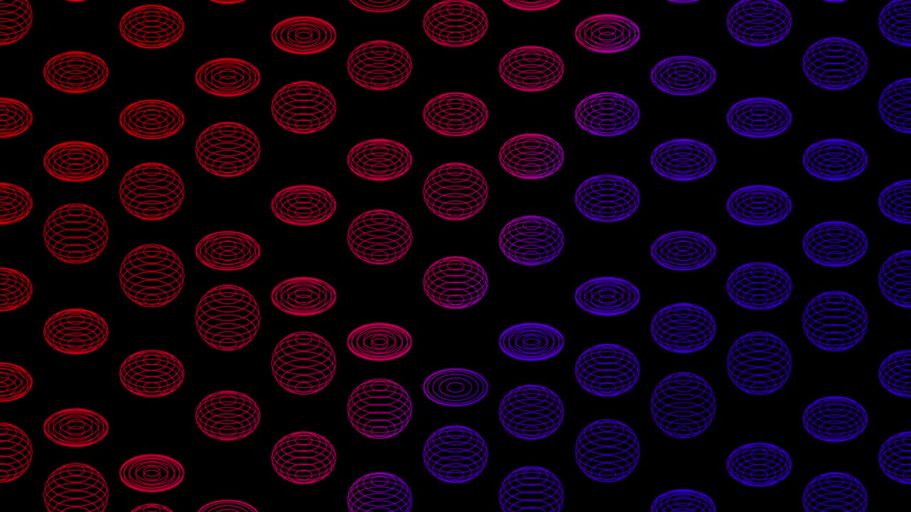 Abstract line 3D virtual isometric sphere lighting moving, Technology network digital data transfer concept design, glowing on black background seamless looping animation 4K with matte alpha channel