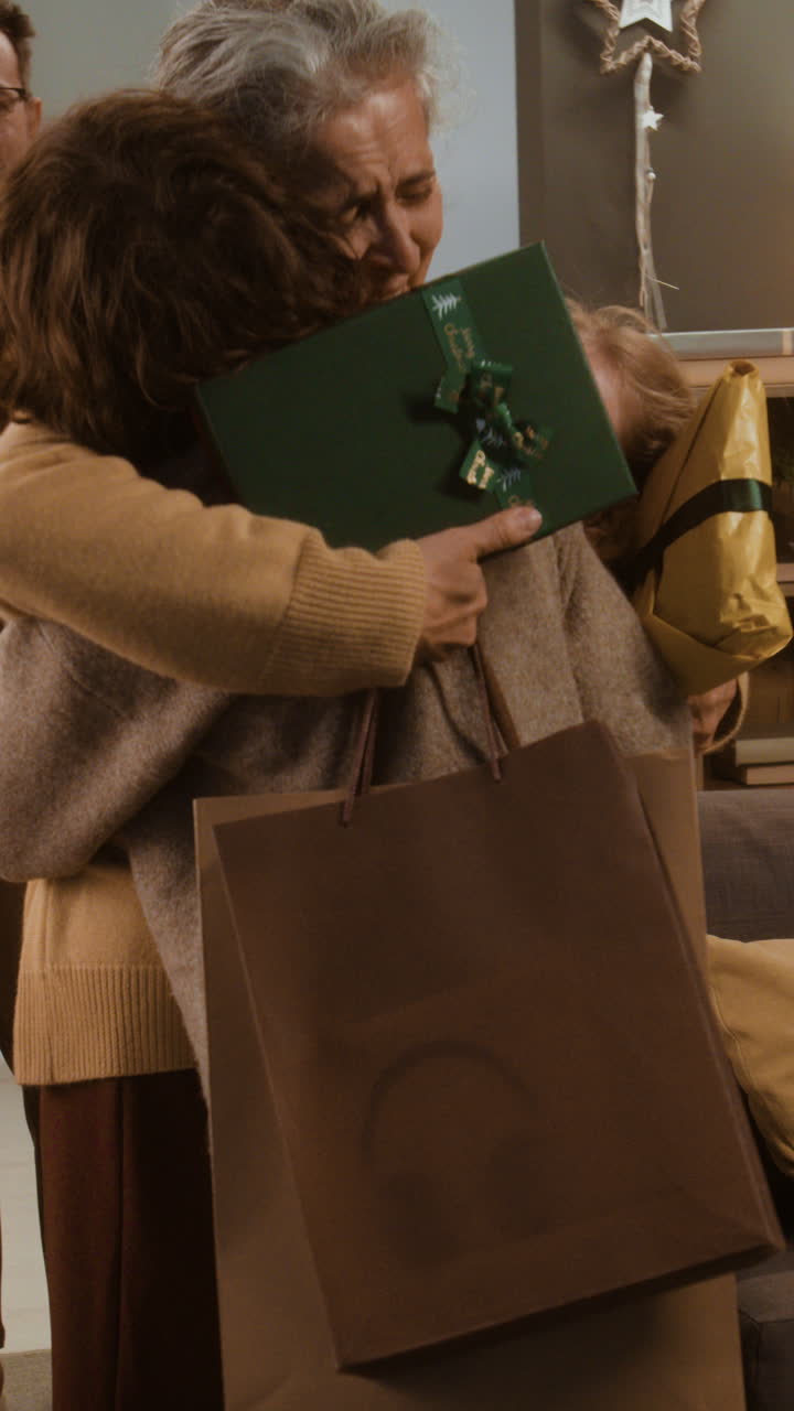 Family Exchanging Gifts