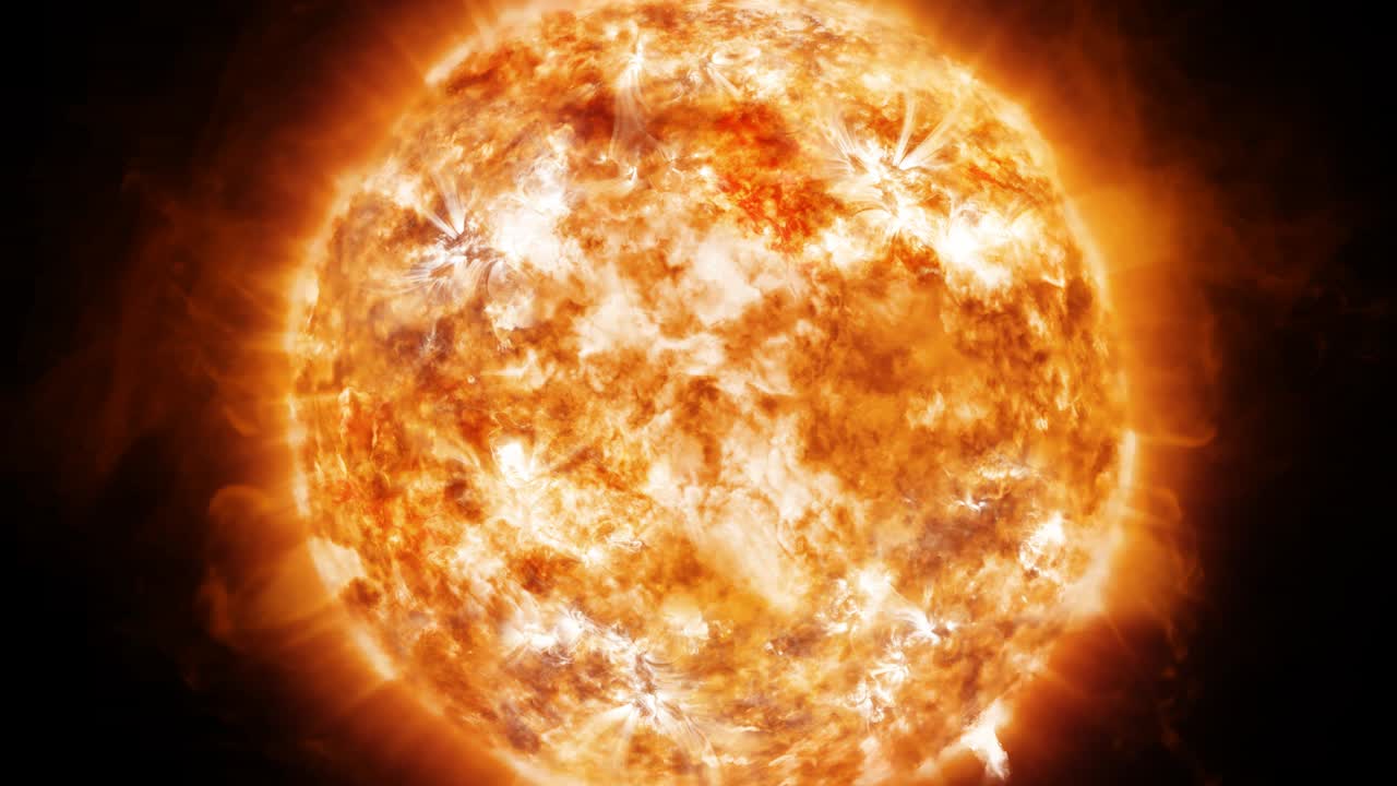 Animation of coronal emissions and prominences on the Sun in space