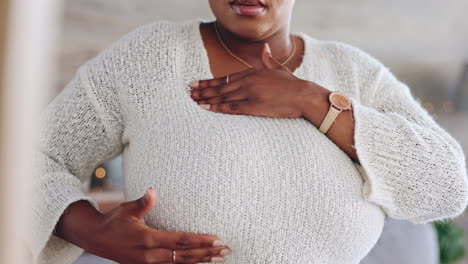 Cáncer-De-Mama,-Autoexamen-Y-Mujer-Negra