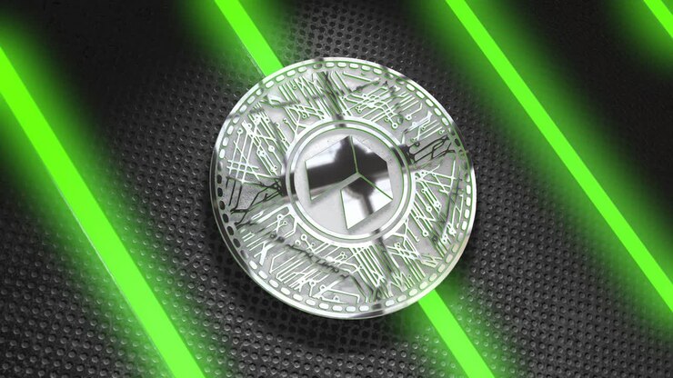 Neo Coin (NEO) criptovaluta blockchain altcoin Render 3D