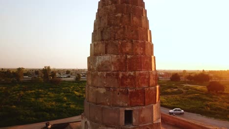 Pineapple-dome-architecture-design-the-polygonal-shape-fractal-pattern-of-holy-religious-place-in-middle-east-the-ancient-historical-Gundeshapur-archeological-site-in-Iran-dezful-heritage-building