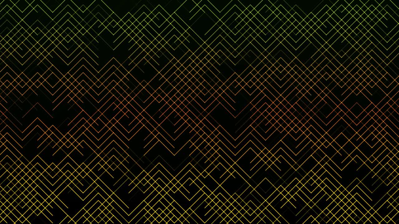 Art deco orange pattern background with diamond shapes. Geometric seamless patterns. Abstract geometric graphic design print pattern. Vintage art deco texture. Seamless VJ loop animation of 4K UHD