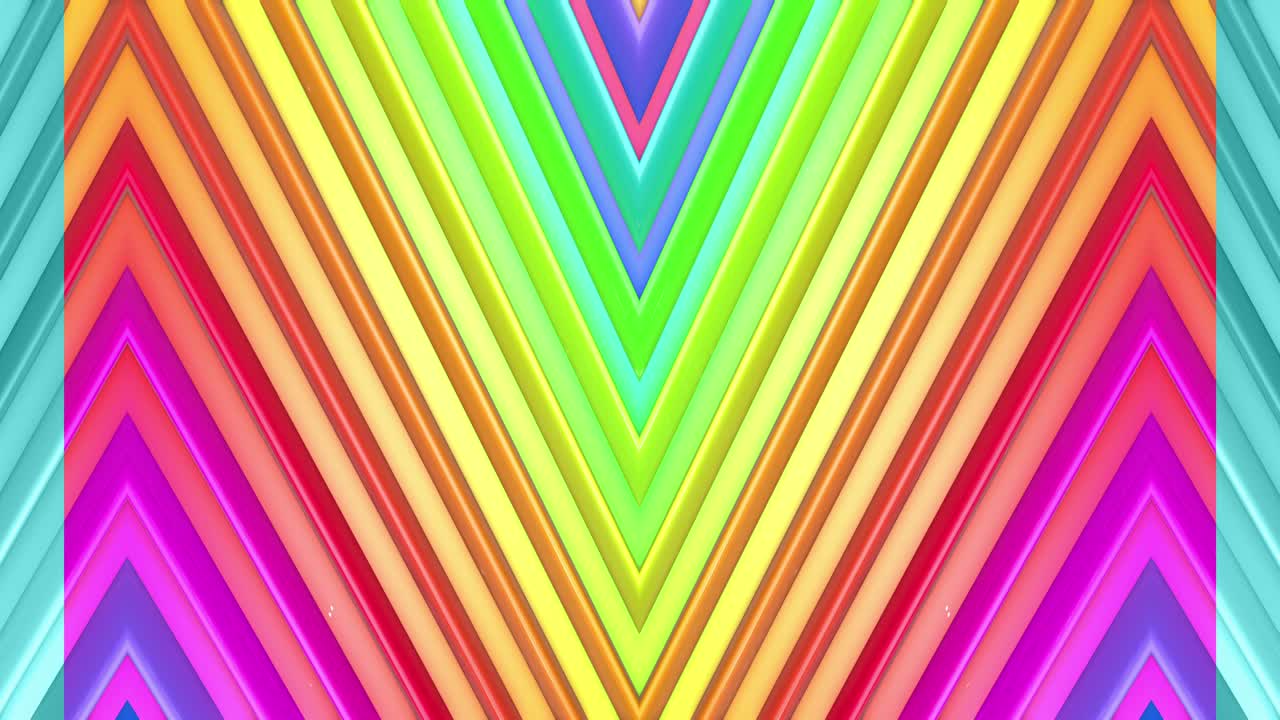 las rayas multicolores del arco iris se mueven cíclicamente. 36