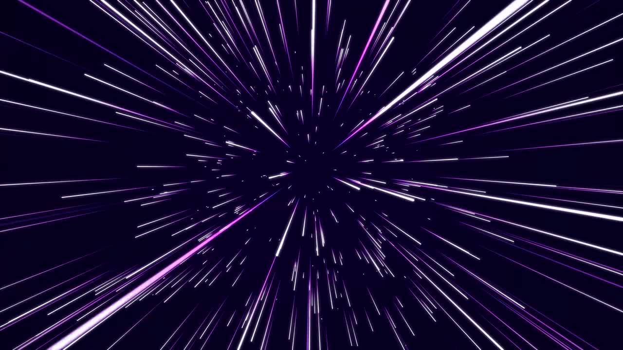 fondo de velocidad de luz circular abstracto. líneas violetas dinámicas. explosión futurista de luz. rayos de colores en movimiento. transferencia de grandes datos en el ciberespacio. renderización 3d.