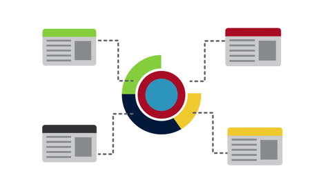 statistics graphic with webpages templates