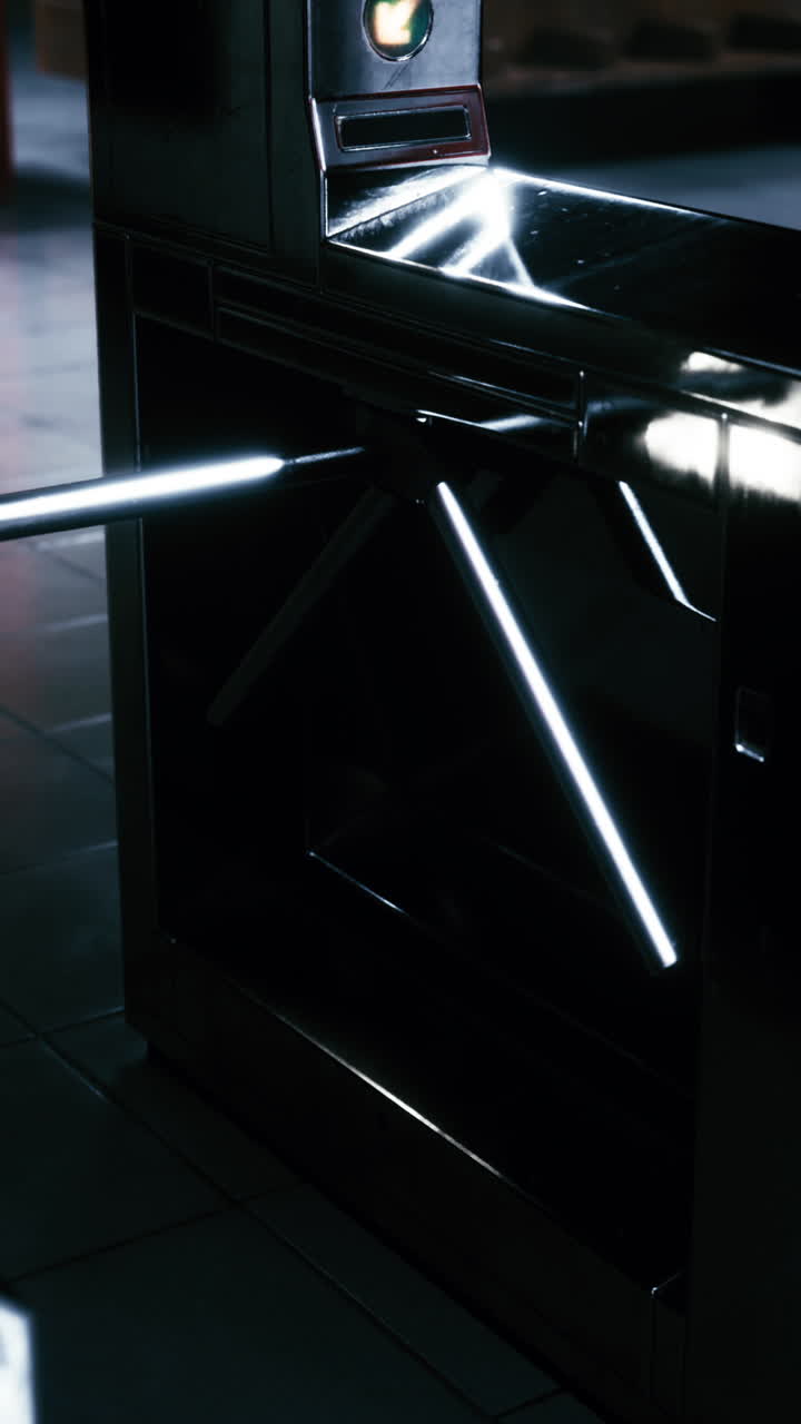 우아한 검은색 회전문 게이트