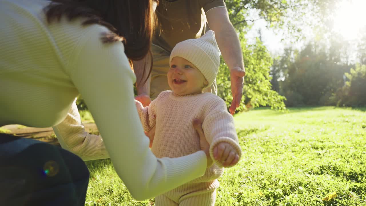 Family enjoying time together in a park