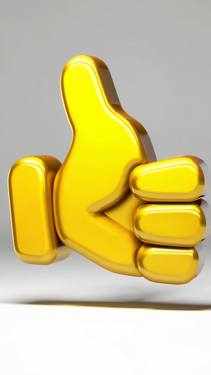 Golden Thumbs Up Icon