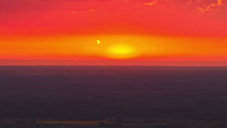 aerial view of dramatic skies during sunset.