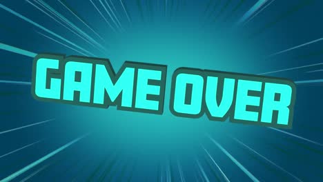 animación digital del juego sobre texto contra rastros de luz que se mueven sobre fondo azul