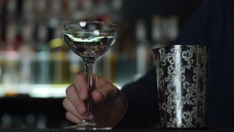 bartender preparing a cocktail