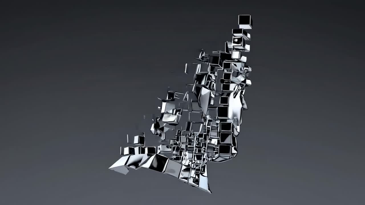 escultura de cabeza de metal renderizada en 3d