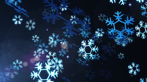 animación de bucle de copos de nieve
