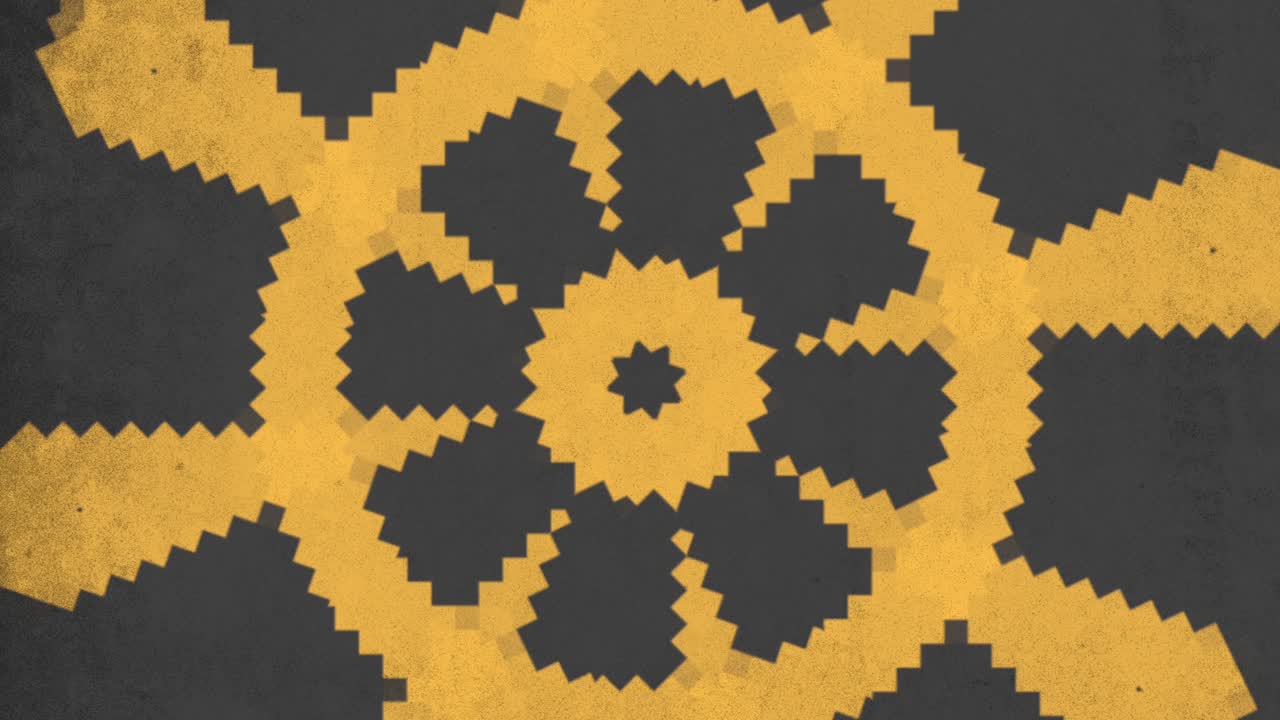 píxeles amarillos degradados de movimiento en arquitectura de 8 bits