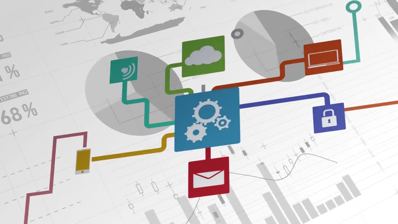 Animation of network of connections