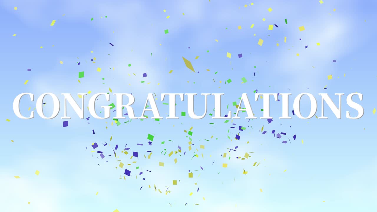 축하 메시지 텍스트 애니메이션 모션 그래픽