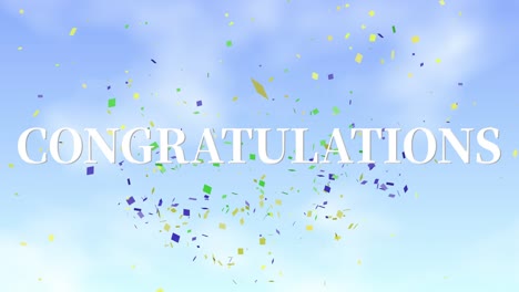 congratulations message text animation motion graphics