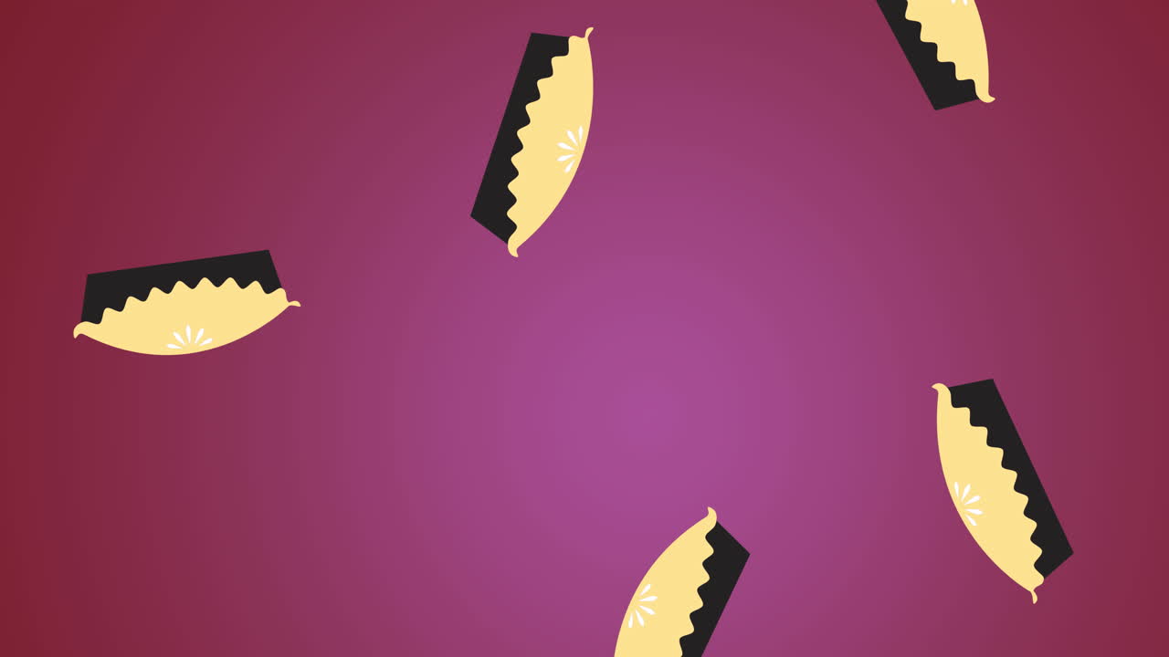 composición de iconos de pastel en fondo rosado