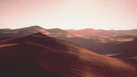 aerial of namibian desert and sand dunes