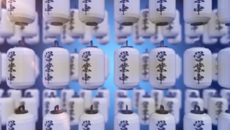 animación de bucle de festival de linterna de luz brillante japonesa