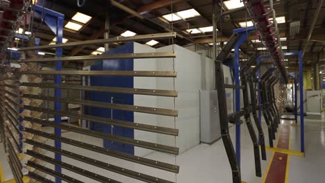 wide shot of a powder coating line