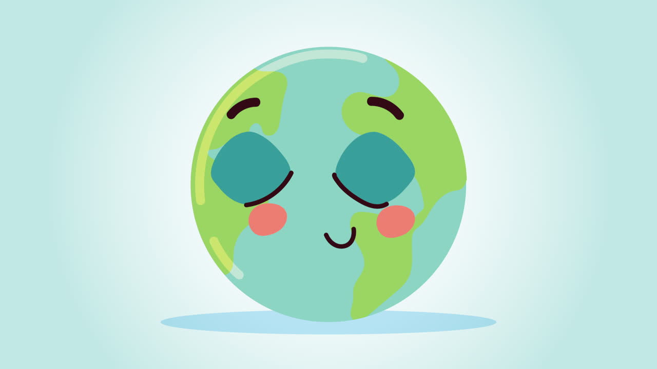 ecology animation with earth character