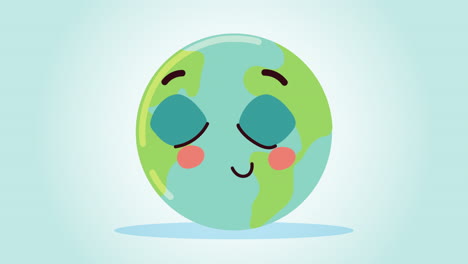 ecology animation with earth character