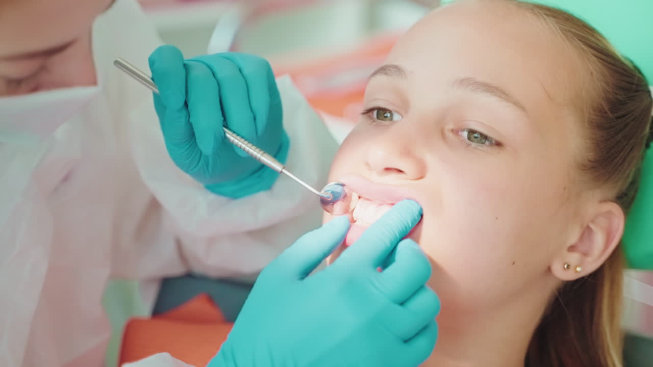 Dental Examination of a Child Patient