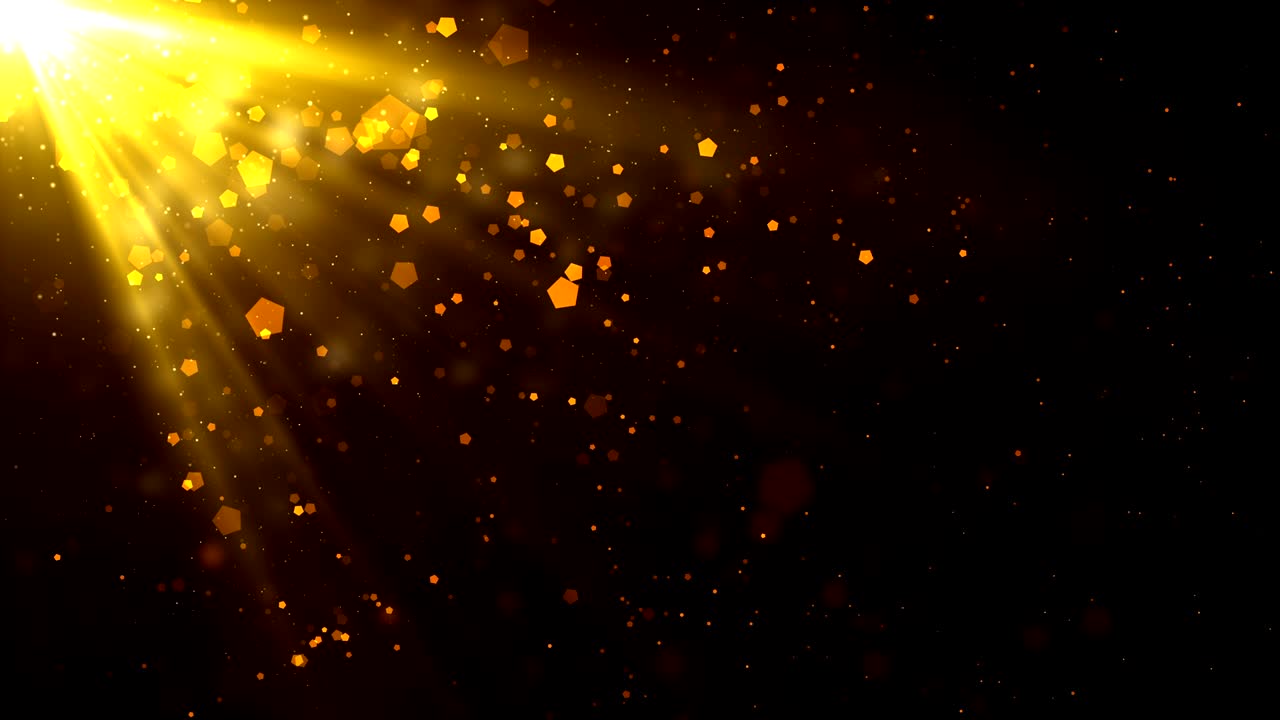 Golden Light Rays Particles | Premium Stock Video Footage