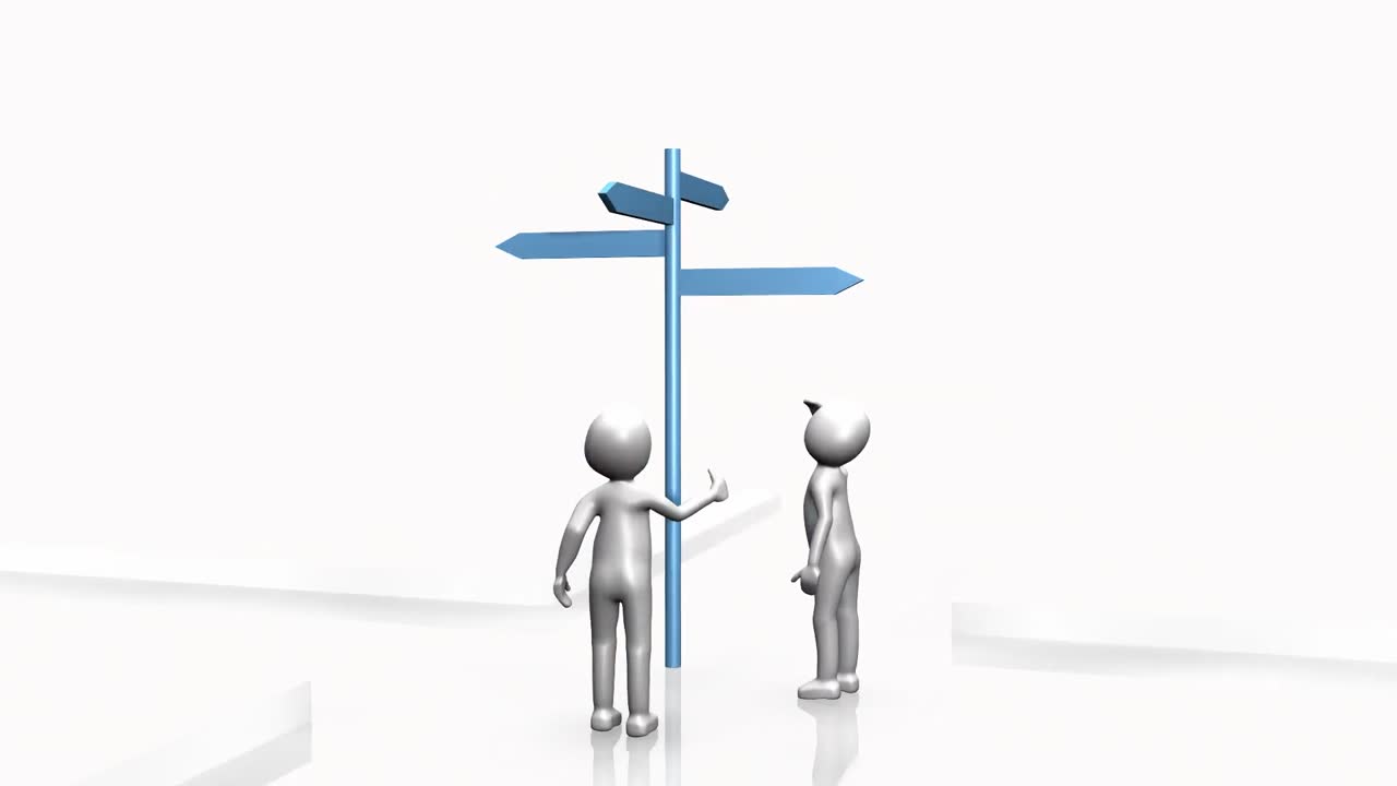 3d 남자들은 그들의 길을 찾고 있습니다.