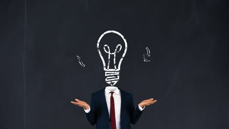 Headless businessman getting an idea