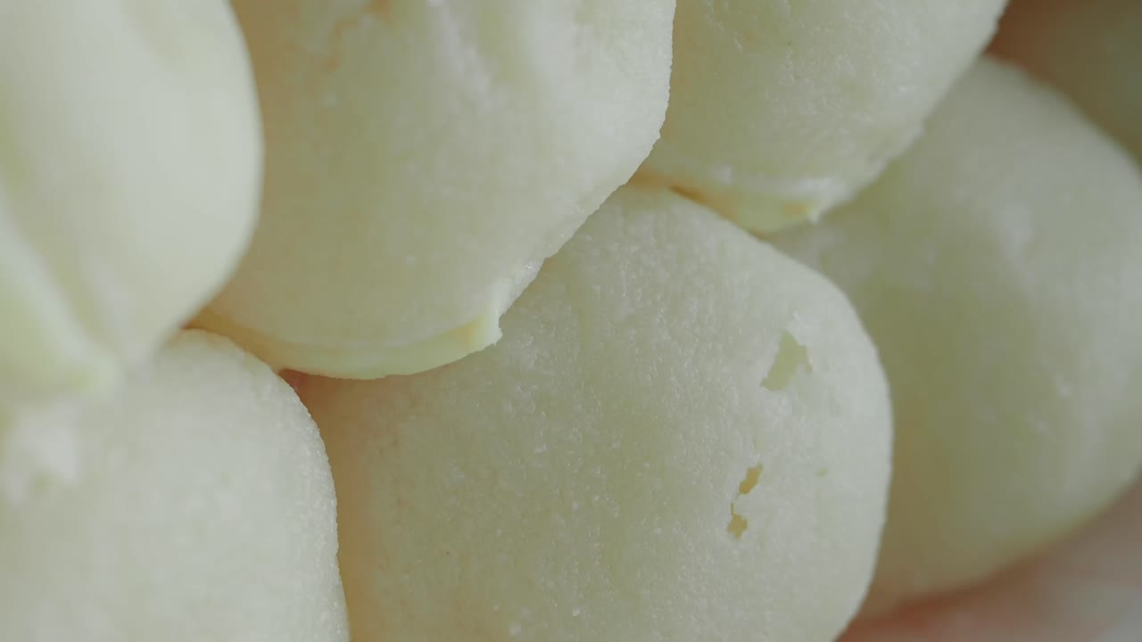 Close-up of Soft Mochi or Asian Dessert